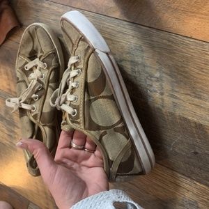 Coach Shoes dee optic original khaki tennis shoes